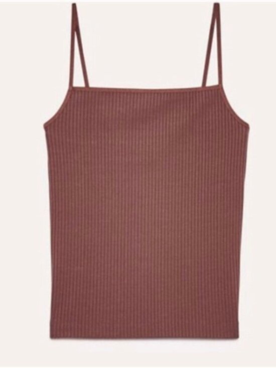 Tops - Wilfred ribbed cami chocolate M